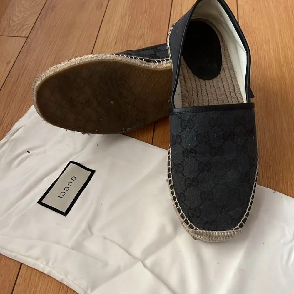 GUCCI!!Cloth espadrilles EUC women size 9 - Picture 4 of 5